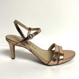 Lifestride Women’s Miracle Copper Metallic High Heel Sandals Size 10Wide